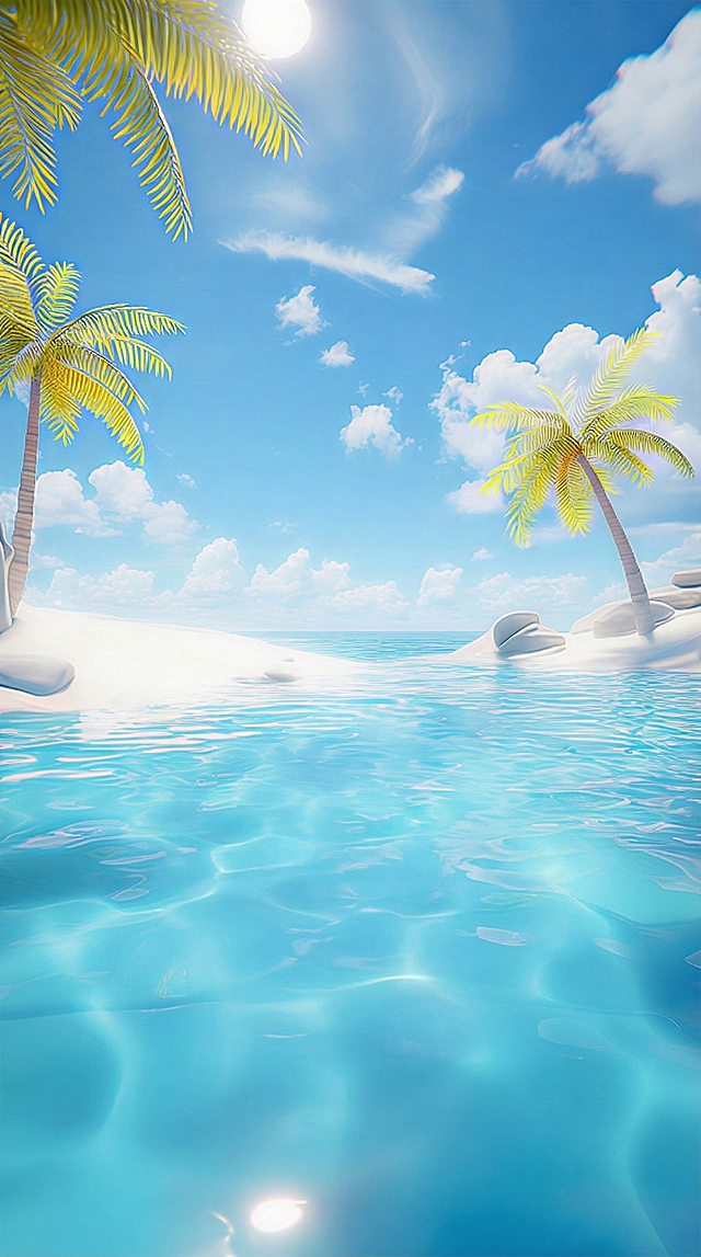 把游泳圈和海星去掉包括倒影