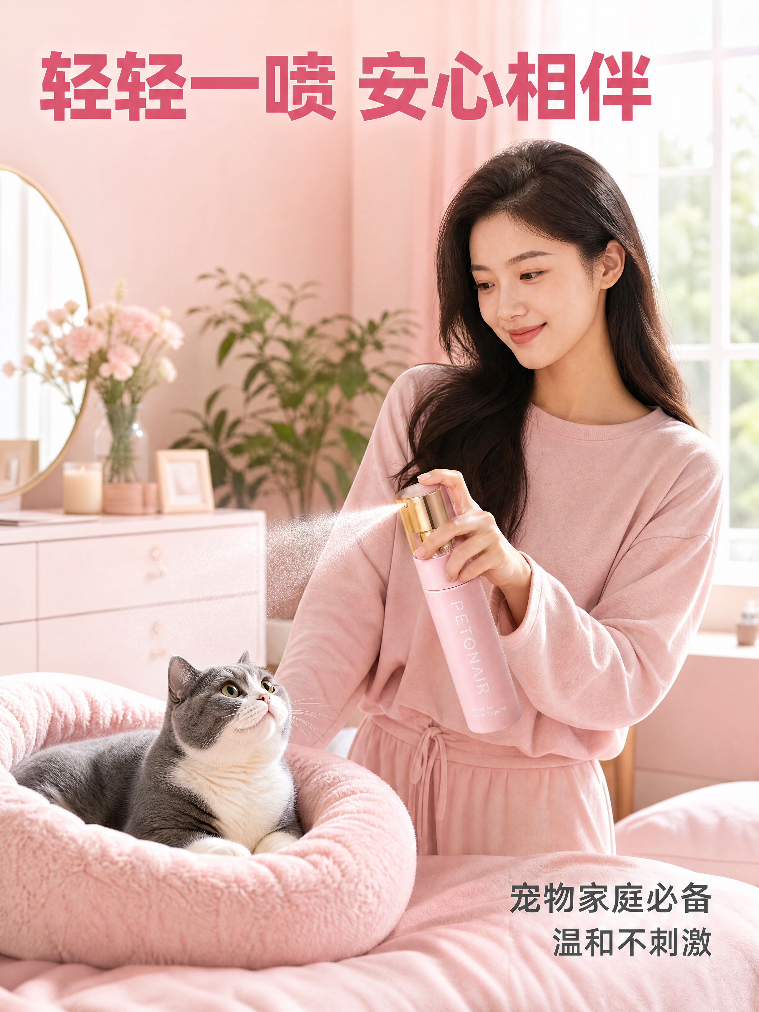 [商品] 使用【图1】PETONAIR粉色宠物除臭喷雾；保留樱… - 图片创意预览