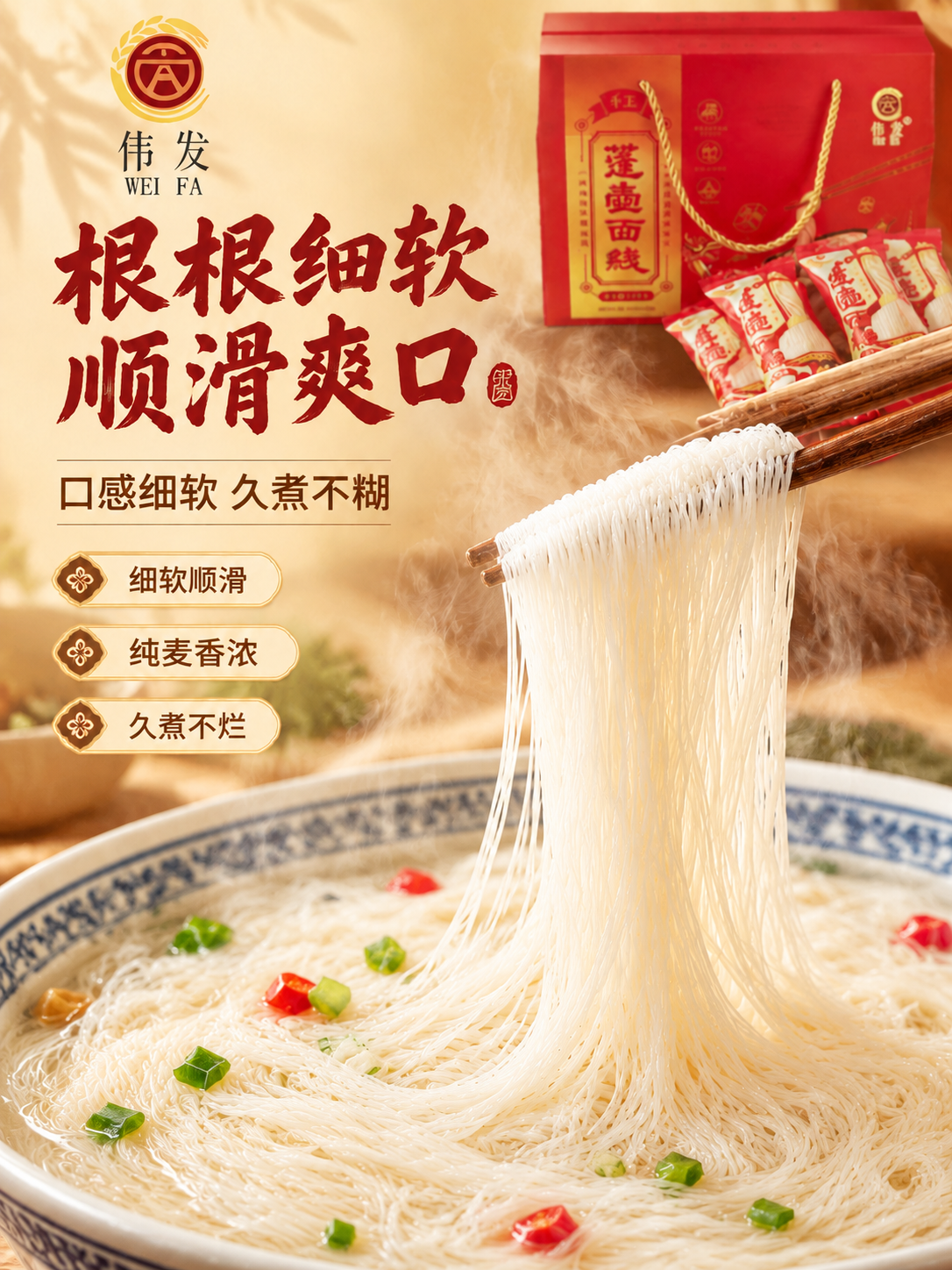 1. 将卖点中的"麦香淮山香"改为"纯麦香浓"，去掉淮山相关描… - 图片创意预览