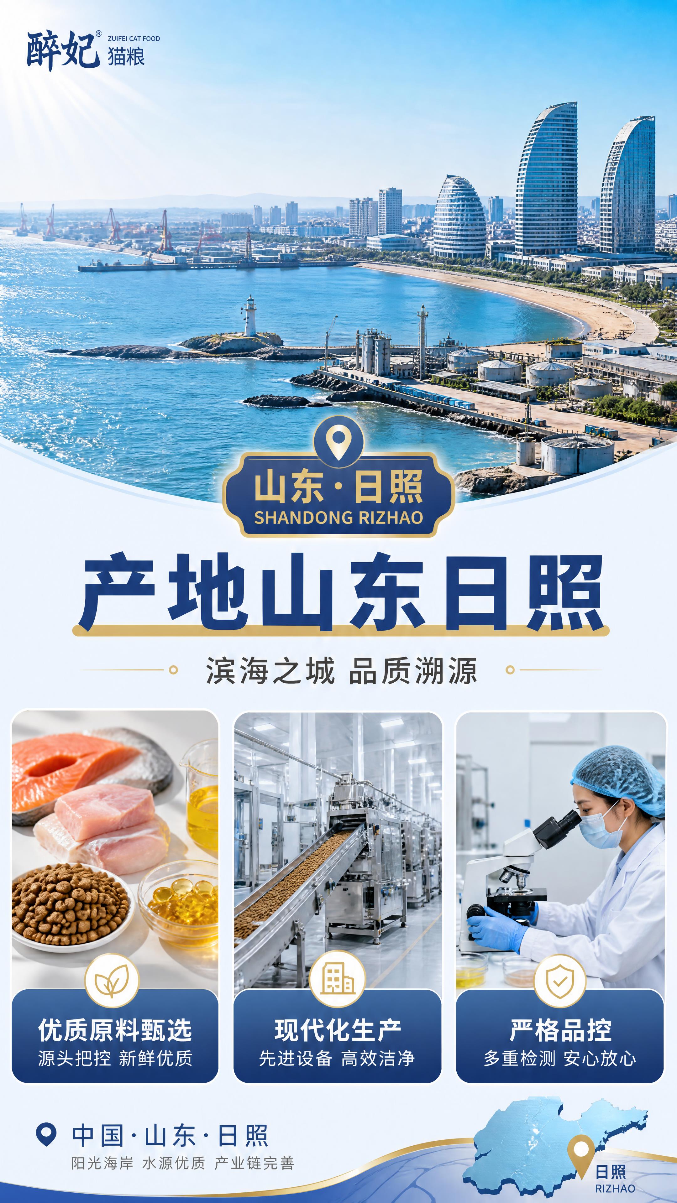 [第7张] 产地溯源页——醉妃猫粮山东日照产地叙事。 [氛围/… - 图片创意预览