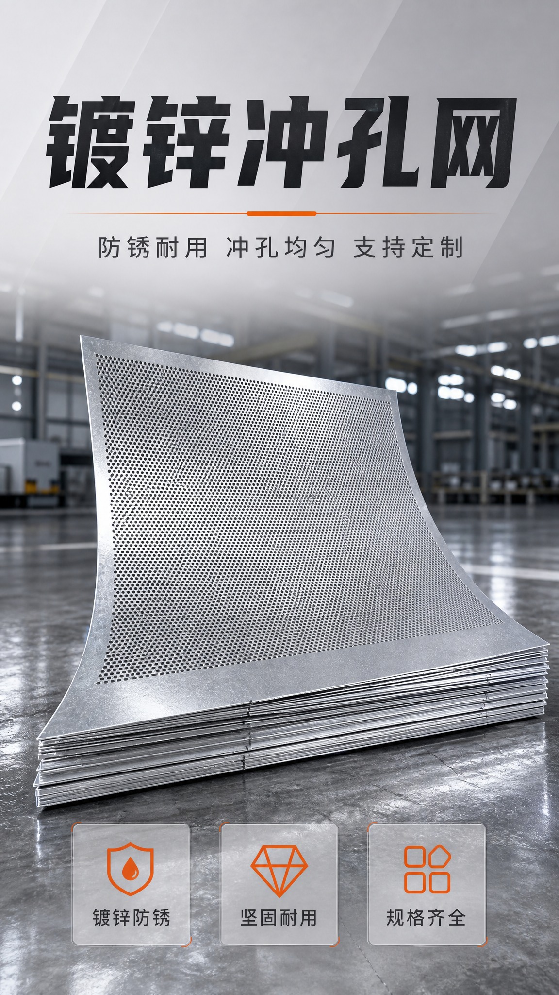 [商品] 使用【图1】镀锌冲孔网；保留金属板材结构、圆孔冲孔排… - 图片创意预览