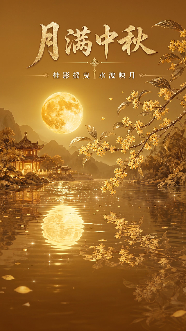 不要文字及其装饰元素，移除二维码占位，整体颜色色调为金色