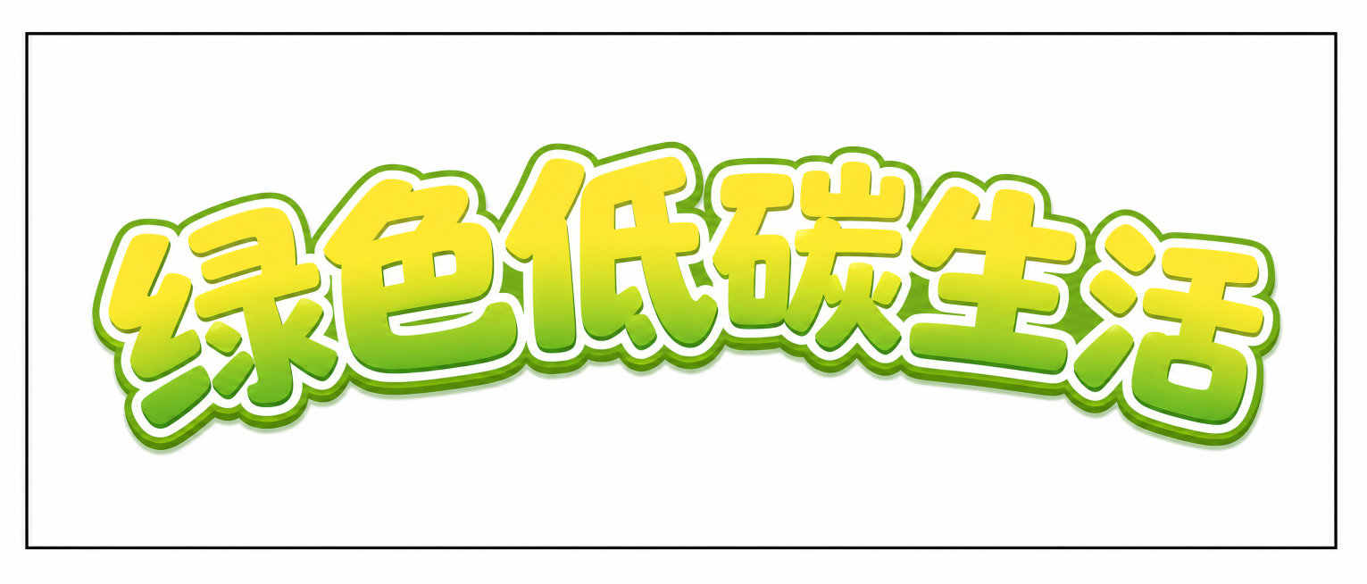 将框内文字调整为整体上弦弧形，使用黄绿渐变卡通风格字体，保留原有的300×100CM长方形外框，文字位置居中预览效果