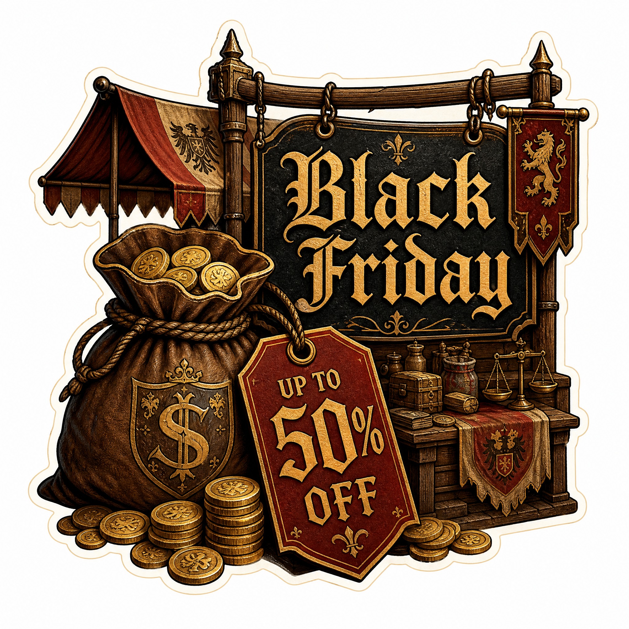 Medieval style Black Friday sho… - 图片创意预览