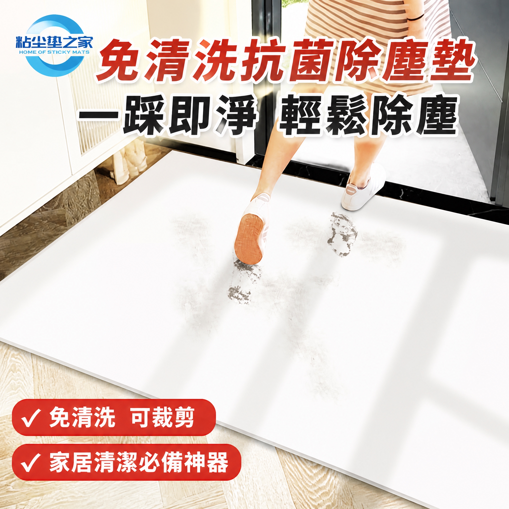 Shopee电商主图，1:1比例，繁体中文，粘尘垫产品，画面主… - 图片创意预览