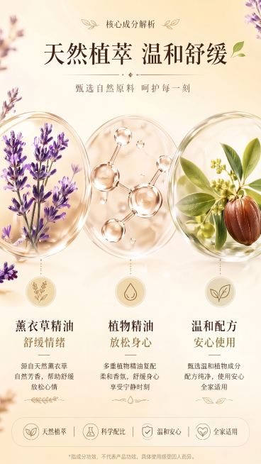 将这张成分解析图做暖黄风格处理，整体色调调整为温暖的暖黄色，保留原图片所有内容和排版不变预览效果