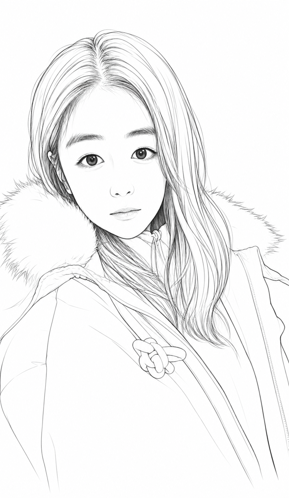 将这张照片转换为简洁的线描风格，黑白线条，干净的轮廓线，保留人… - 图片创意预览