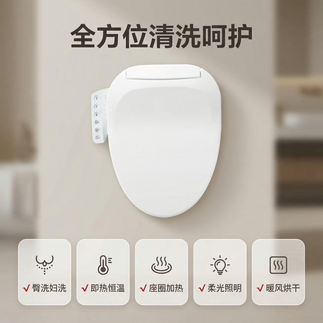 场景是高级感家居风，不用参考图的蓝灰配色预览效果