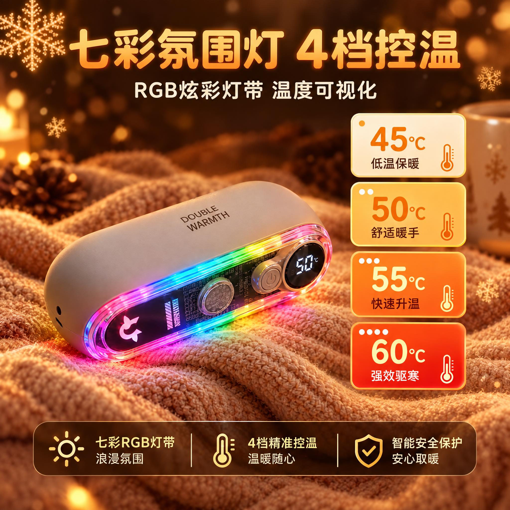 电商主图，暖冬氛围，棕色温暖背景，金色雪花点缀，暖光照射。画面… - 图片创意预览