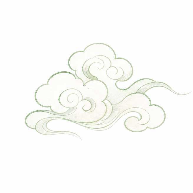 产品精修，将图案背景改为纯白色背景，只保留一朵祥云图案，其他元素全部移除，保持原有祥云图案的颜色和形状不变，产品置于纯白背景上，专业商业棚拍光，5500K标准中性白光，轮廓光，体积光，曝光正确，强烈真预览效果