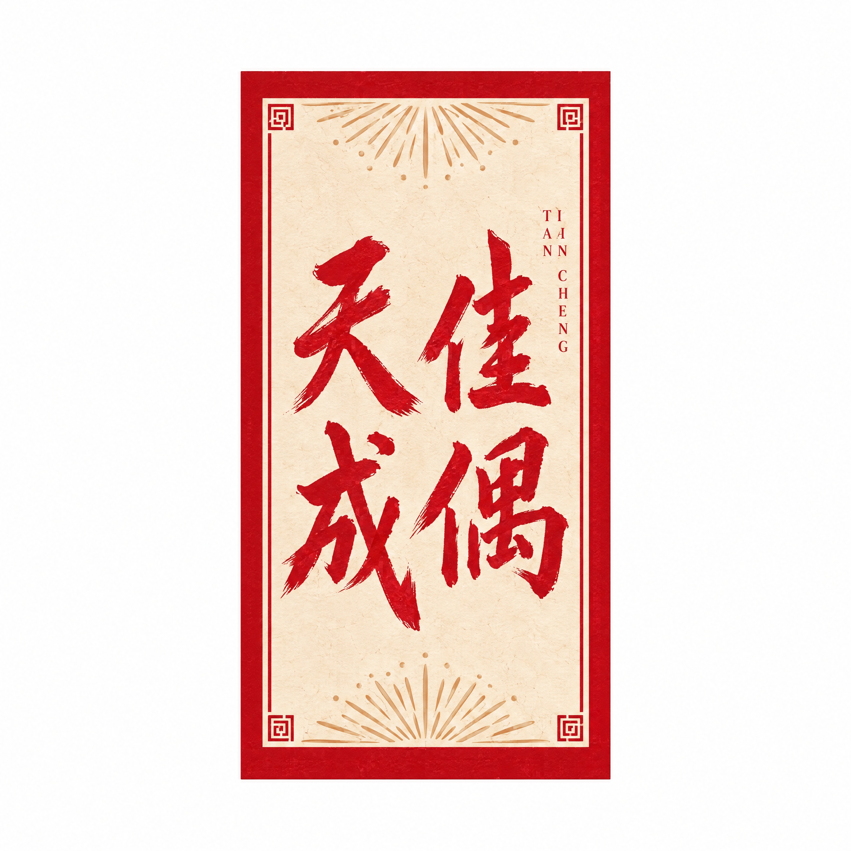 从参考图中抠出第四排左三罐身上的“佳偶天成”贴纸，严格保持原图… - 图片创意预览