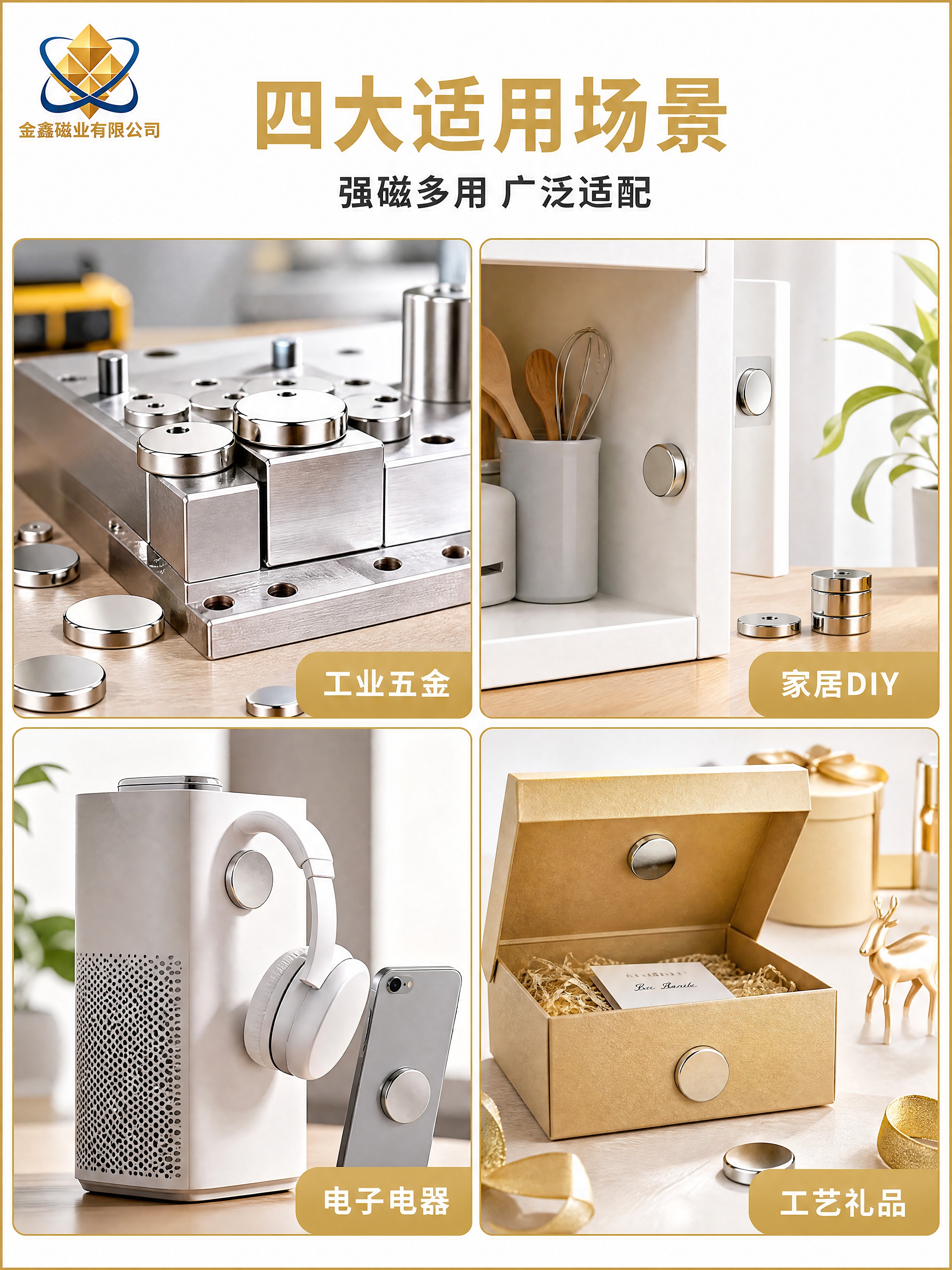 [商品] 圆形钕铁硼强磁片（镀镍亮银色），不同尺寸磁片自然融入… - 图片创意预览