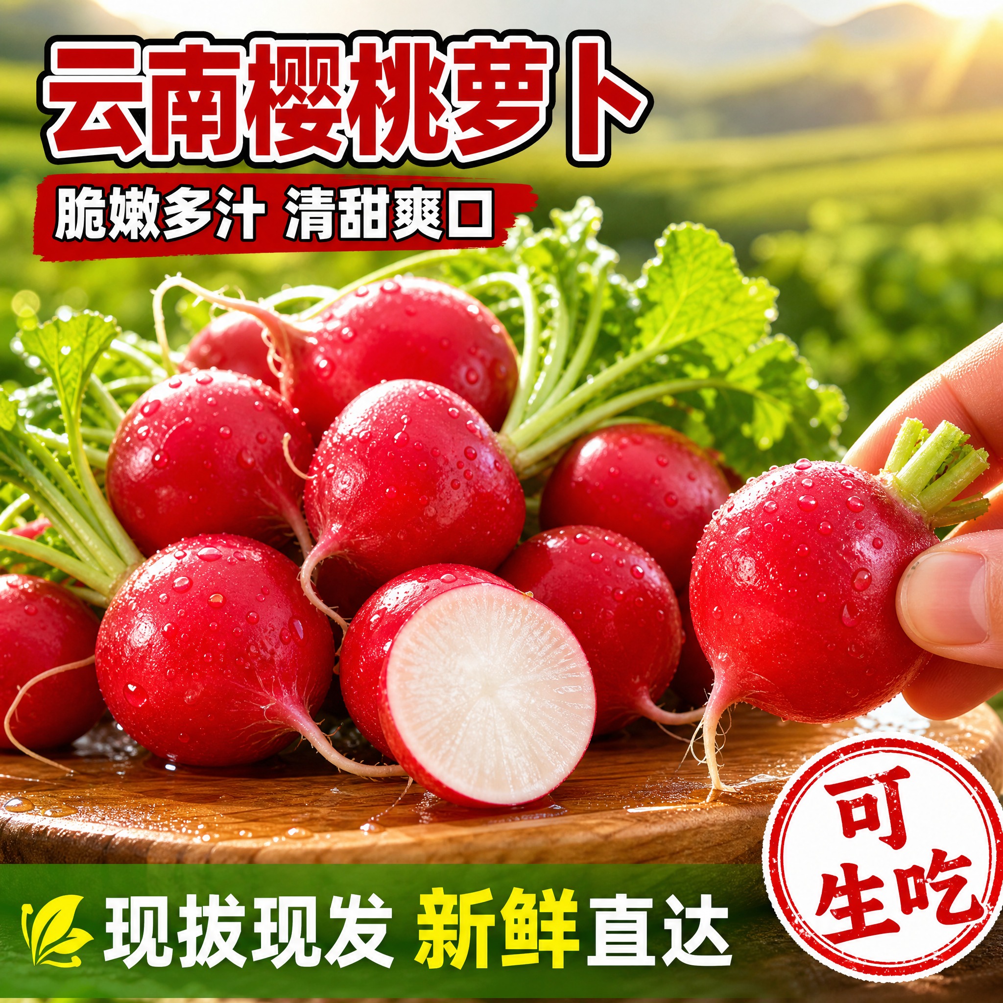 [主图-1] 首图点击率 云南樱桃萝卜 食欲诱惑主题 [统一基… - 图片创意预览