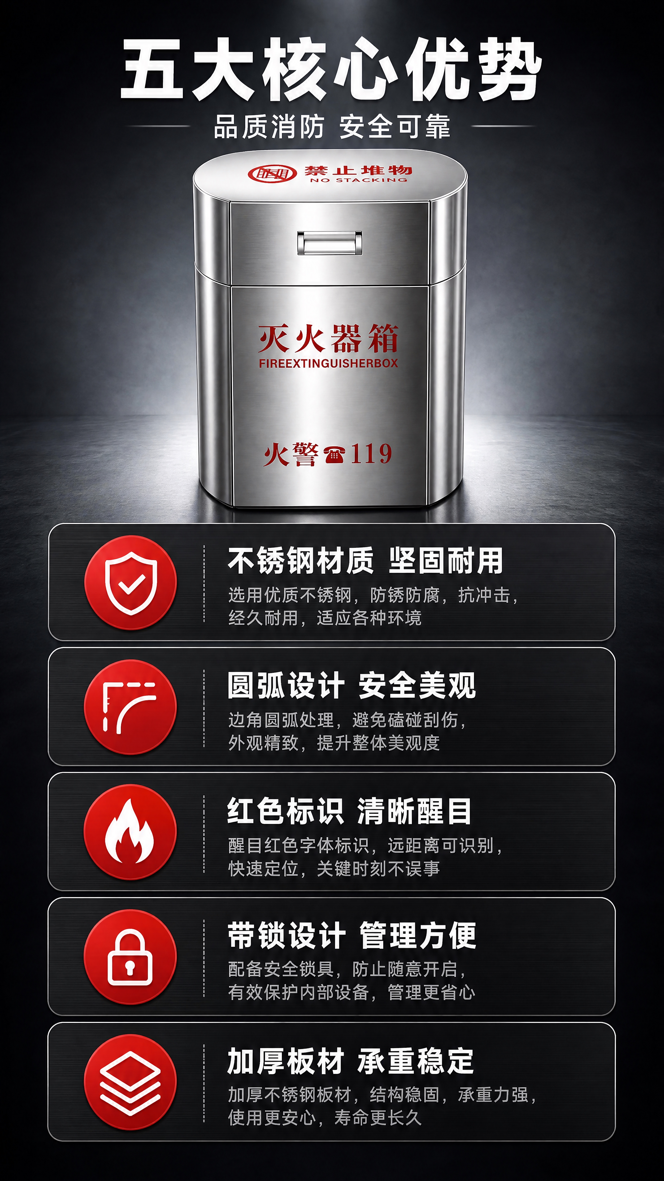 [商品] 使用【图4】【图7】不锈钢灭火器箱；保留箱体结构、红… - 图片创意预览