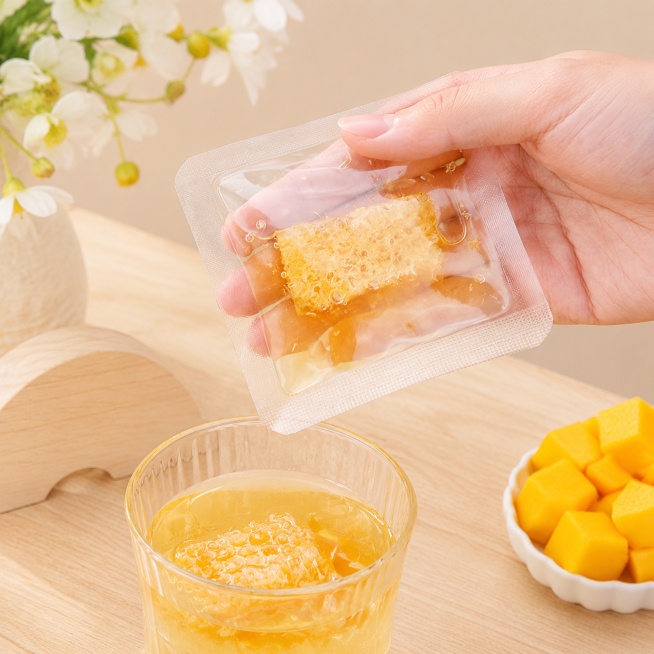 蜂蜜蜂窝，严格参照上传产品图https://gdesign-dam-hz.dancf.com/36970640215756894/1d7b41aaca084e8498788833f5d33b15.jp预览效果