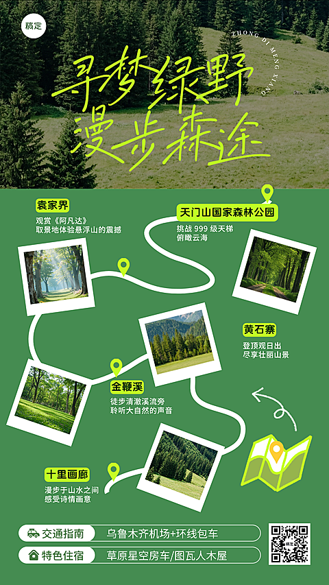 夏季旅游出行旅游路线攻略分享营销活动手机海报