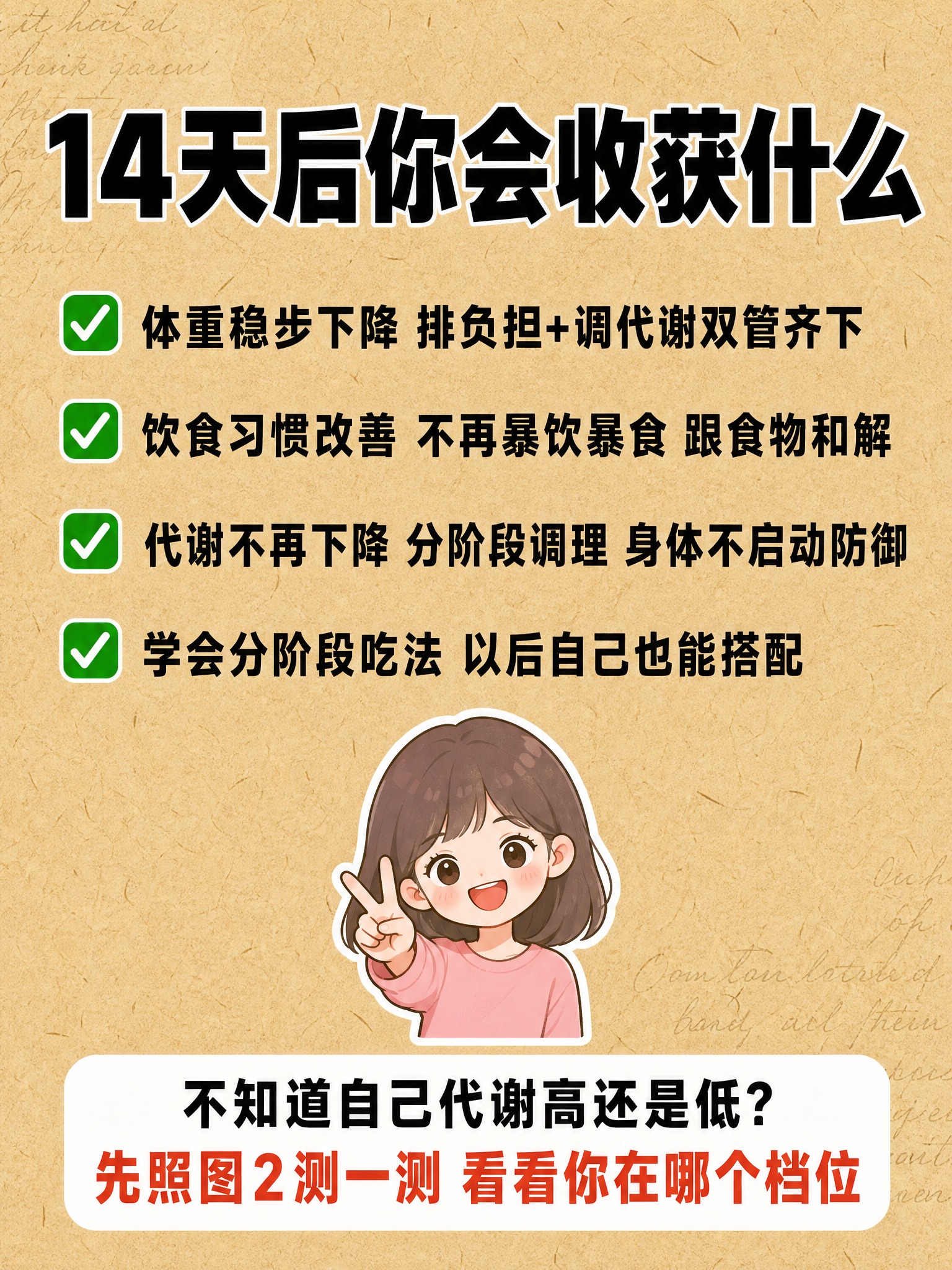 竖版3:4小红书减脂科普内页，牛皮纸黄色#D4B896背景，带… - 图片创意预览