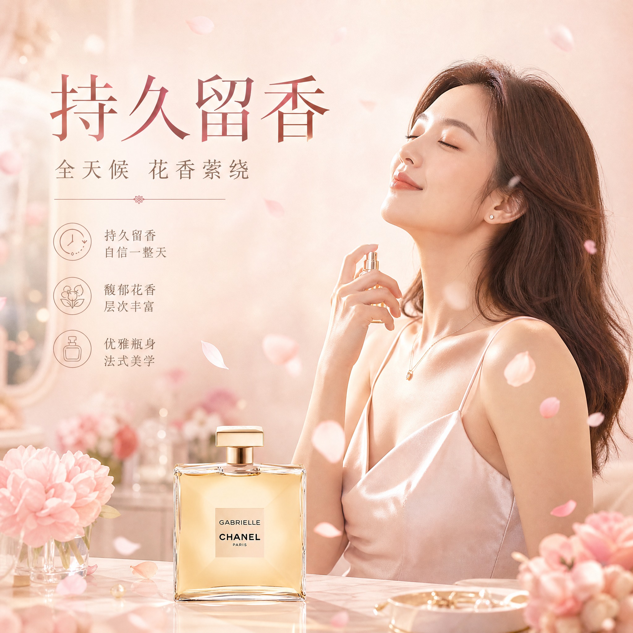 [主图-4] 真人使用场景 展示女性日常使用香氛的浪漫瞬间 传… - 图片创意预览