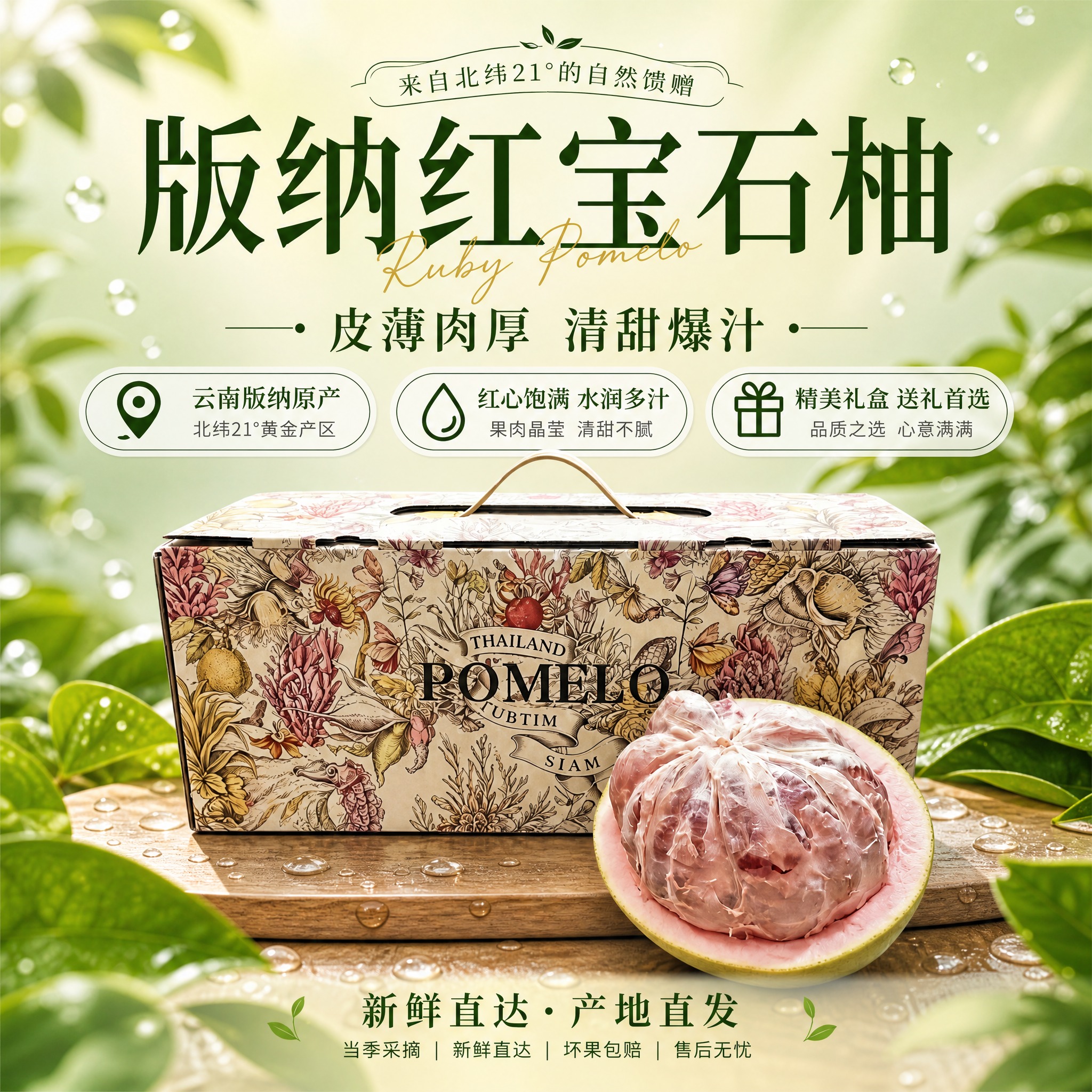 将这张竖版海报重新排版为正方形1:1比例的商品营销海报，保留原… - 图片创意预览