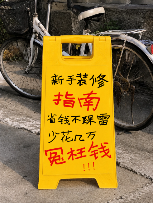 装修避坑指南攻略分享大字实景风小红书封面预览效果