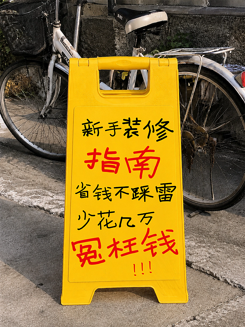 装修避坑指南攻略分享大字实景风小红书封面