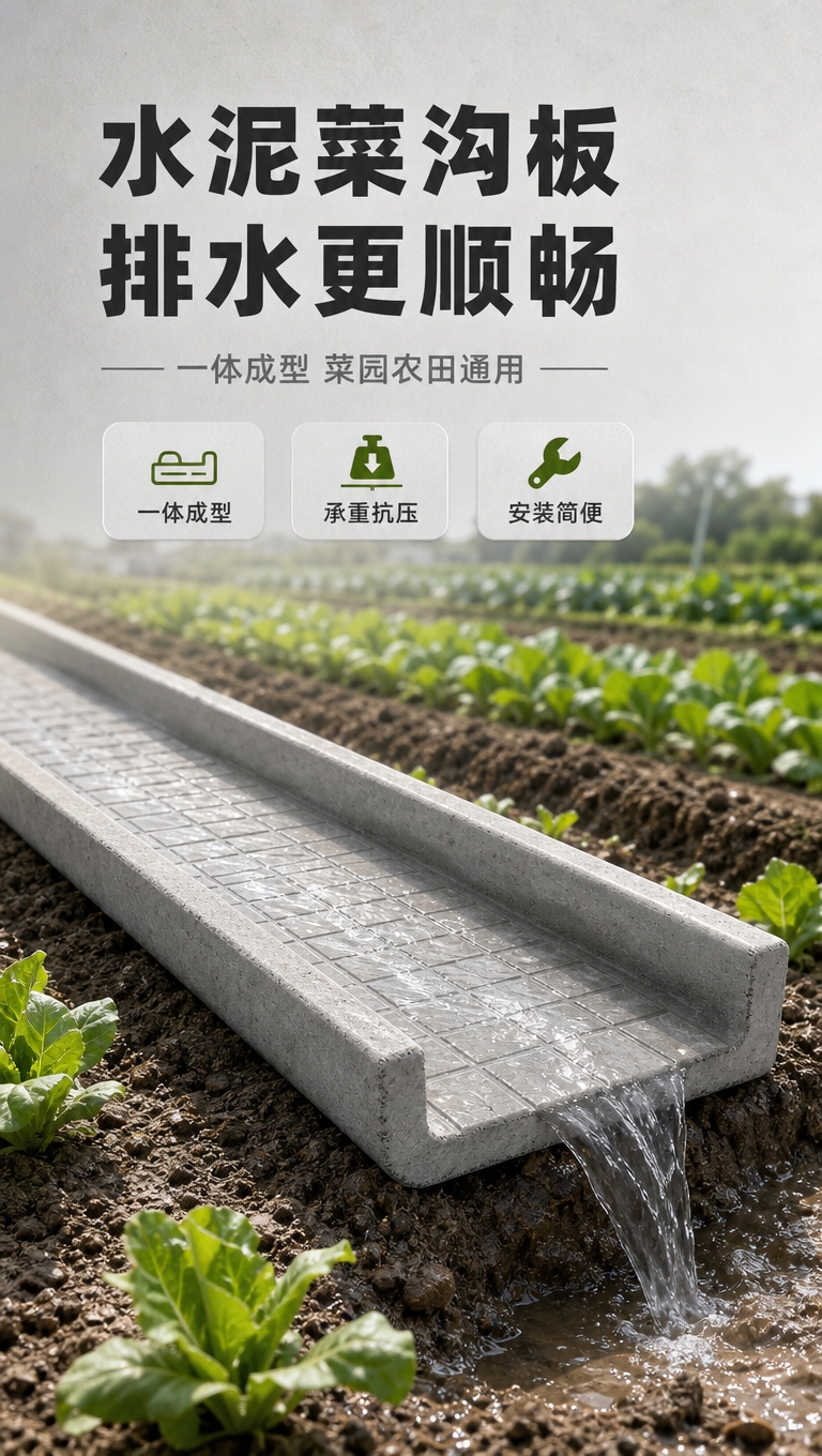 [商品] 使用【图1】水泥菜沟板（U型排水沟盖板）；保留U型槽… - 图片创意预览