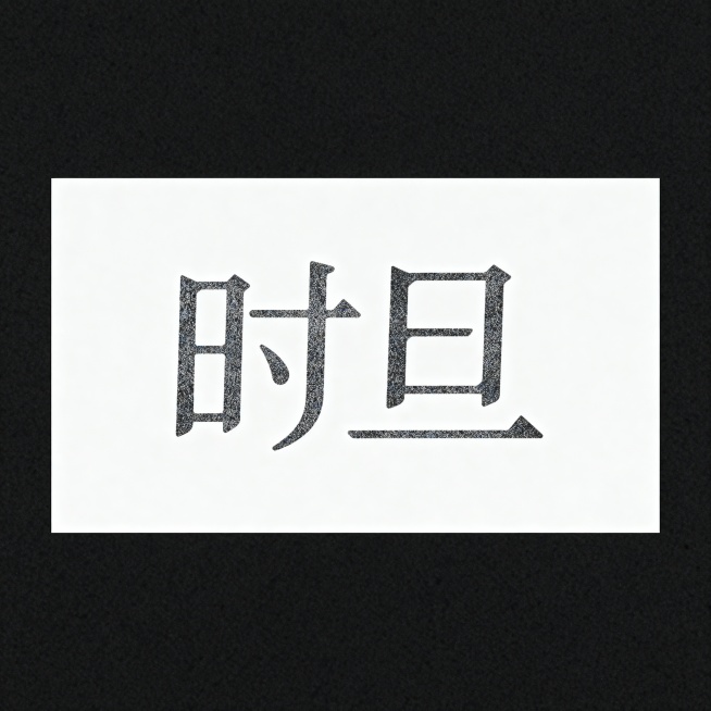 帮我设计一张店铺名称为时旦的logo，要求：白底， 文字部分用有设计感的字体预览效果