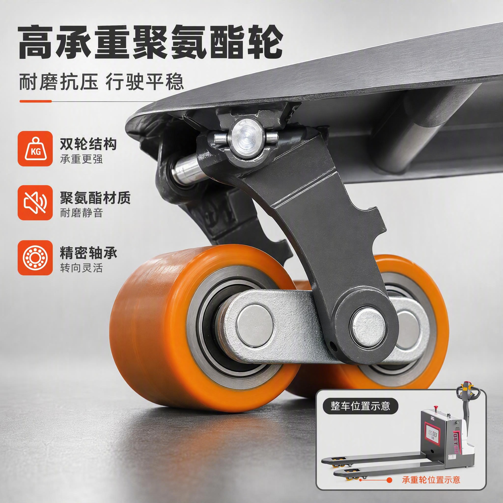 [主图-3] 细节主图-承重轮与底盘结构特写，展示聚氨酯轮与承… - 图片创意预览
