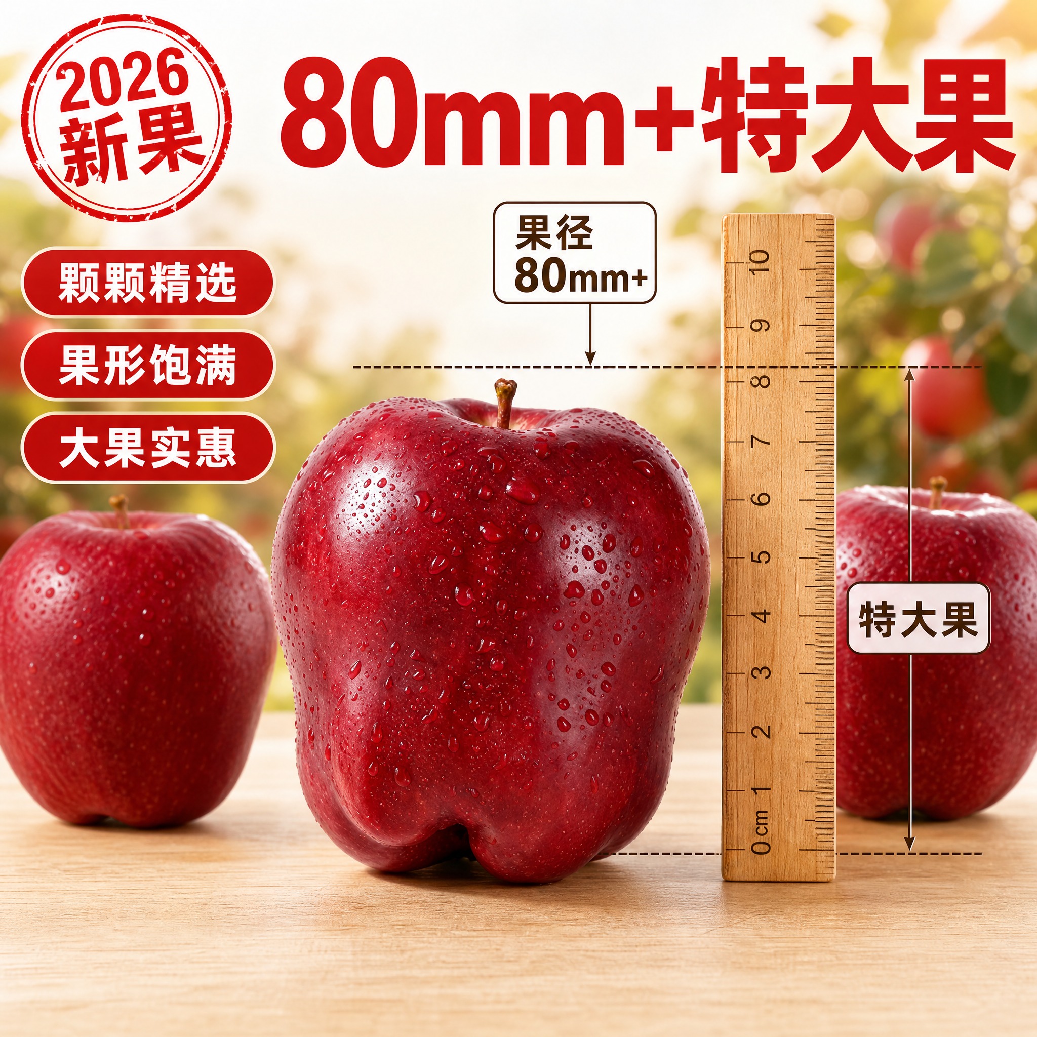 [主图-5] 京东生鲜主图，果径规格图：甘肃天水花牛苹果特大果… - 图片创意预览