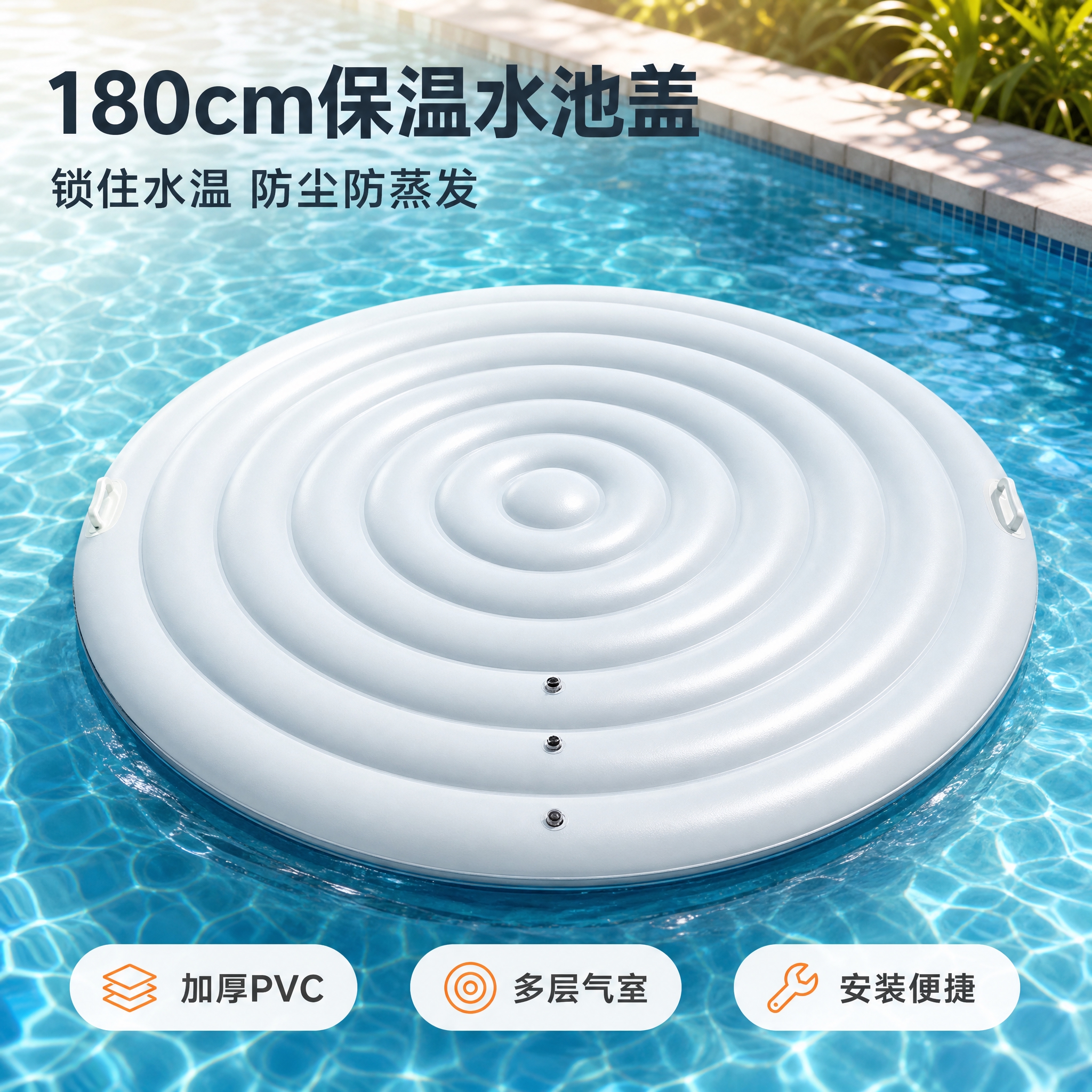新款多尺寸保温水池盖，防尘 - 图片创意预览