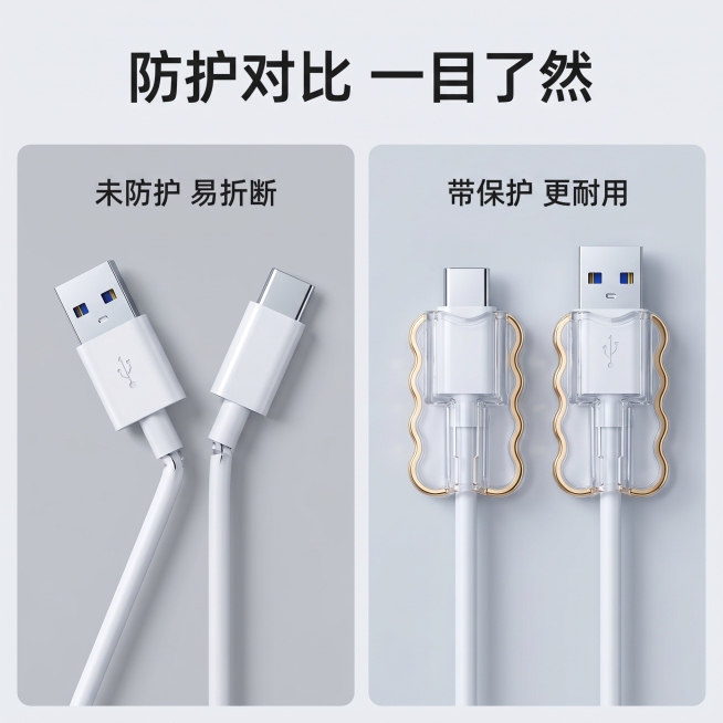 [主图 3] 防护效果对比主图
[氛围风格] 清晰直观对比，简约科技风
[画质] 商业摄影质感、光线柔和通透、产品清晰真实、画面干净高级
[元素] 采用左右分栏对比布局，左右均保持产品整体结构一致，左预览效果
