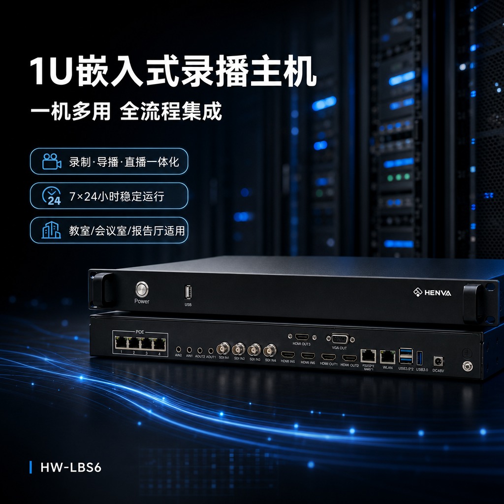 [商品] 使用【图1】HENVA录播服务器HW-LBS6，展示… - 图片创意预览