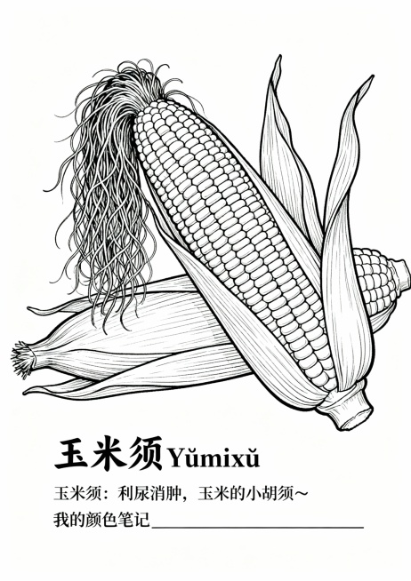以下是针对 **36种常见中草药填色画** 的更新版设计指示语，适用于“成果长廊”展区或“互动体验区”作为学生填色与学习素材，延续 **清晰手绘线稿风格 + 趣味知识标注** 的设计方向。

---预览效果