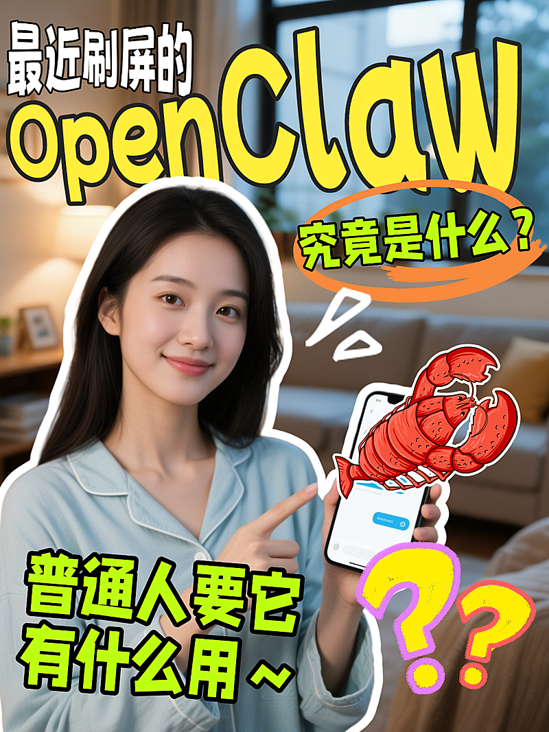 养龙虾-openclaw AI -小红书封面