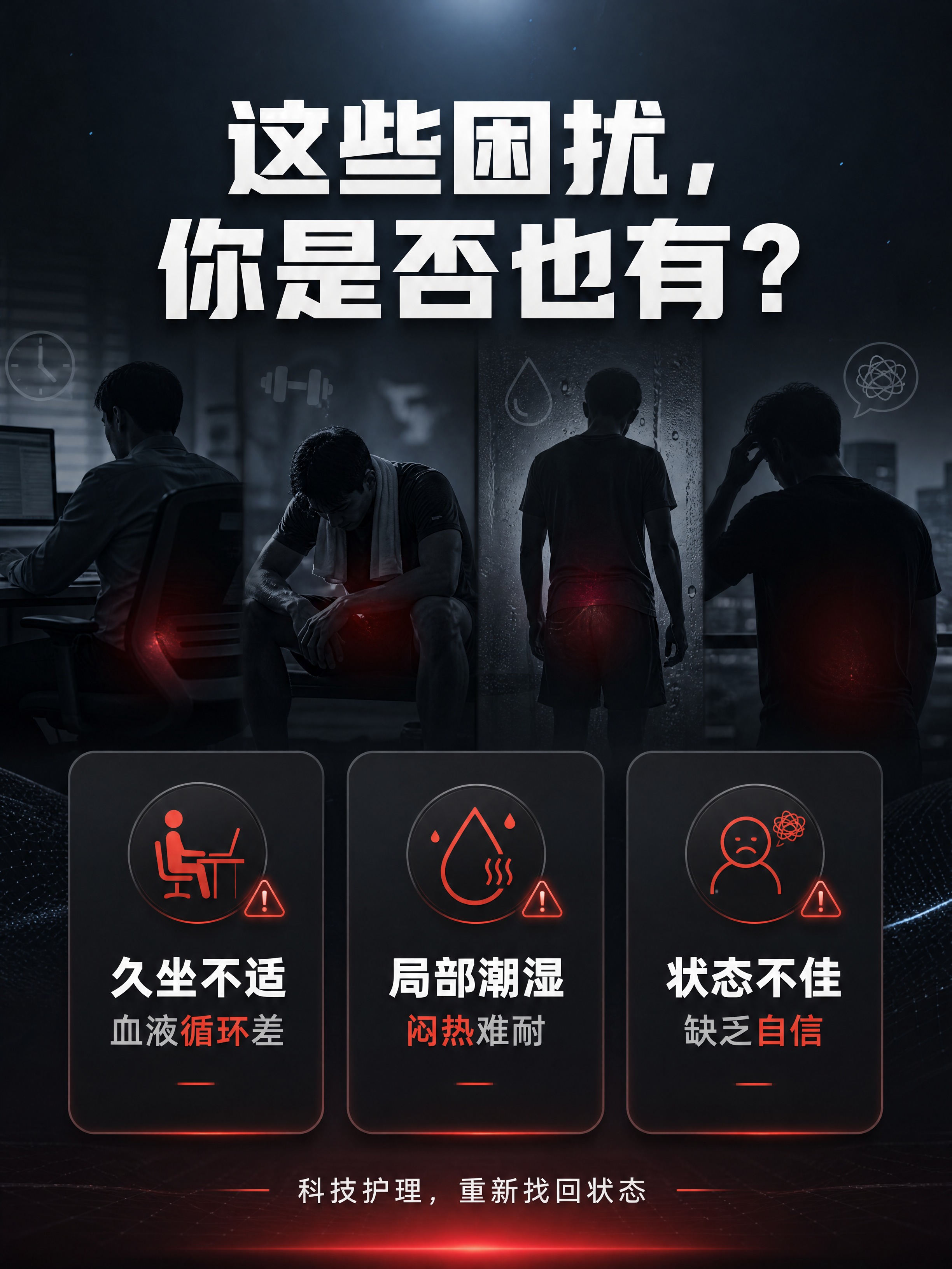 [商品] 本页为痛点页，不使用产品实物图。 [画面] 目标：直… - 图片创意预览