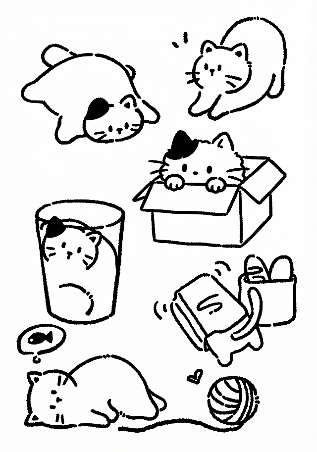 帮我延展猫咪扒在纸箱上露出脑袋和爪子