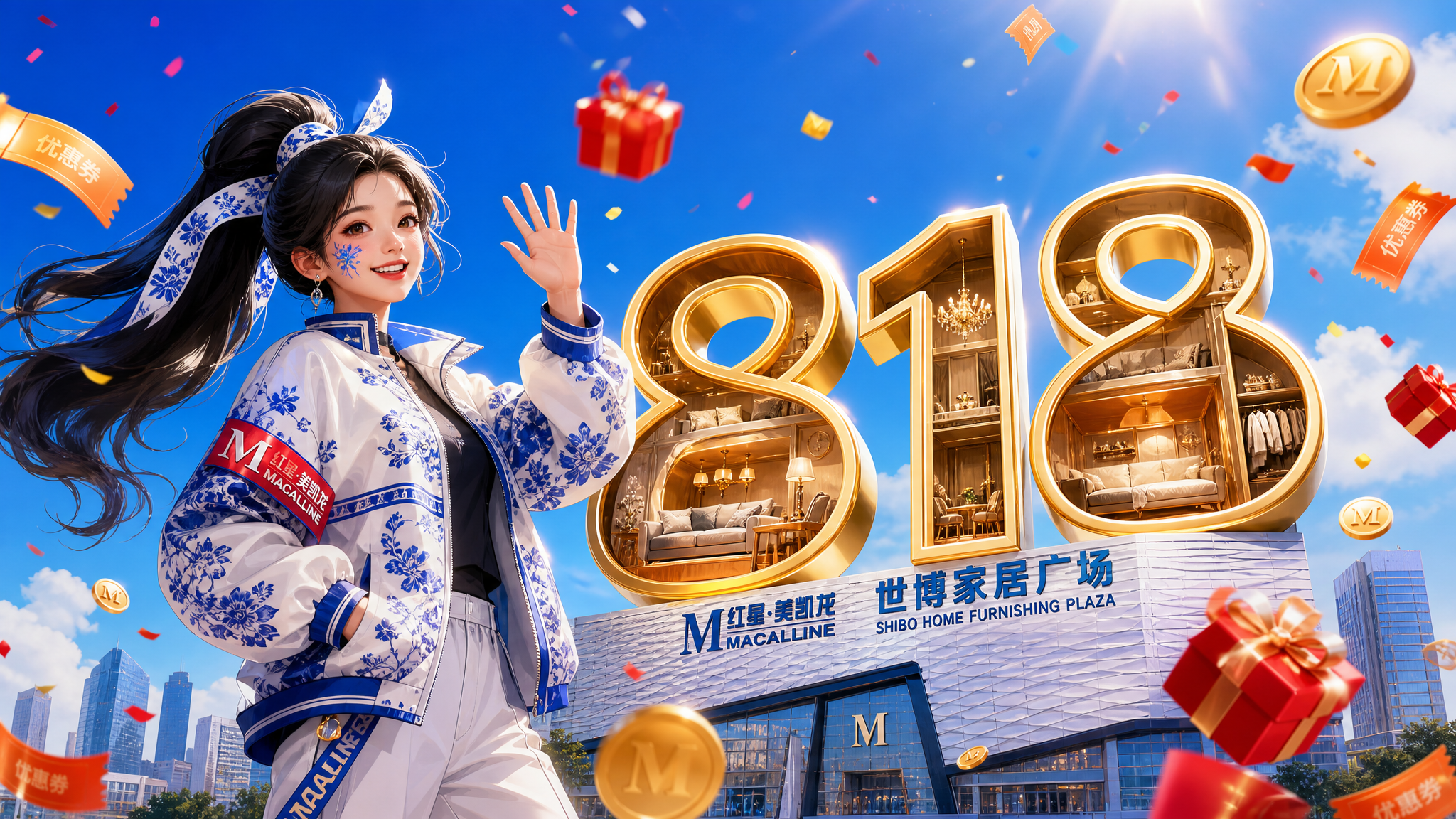 半写实二次元风格，中国国潮美学，赛璐璐上色配柔和渐变，精细角色… - 图片创意预览
