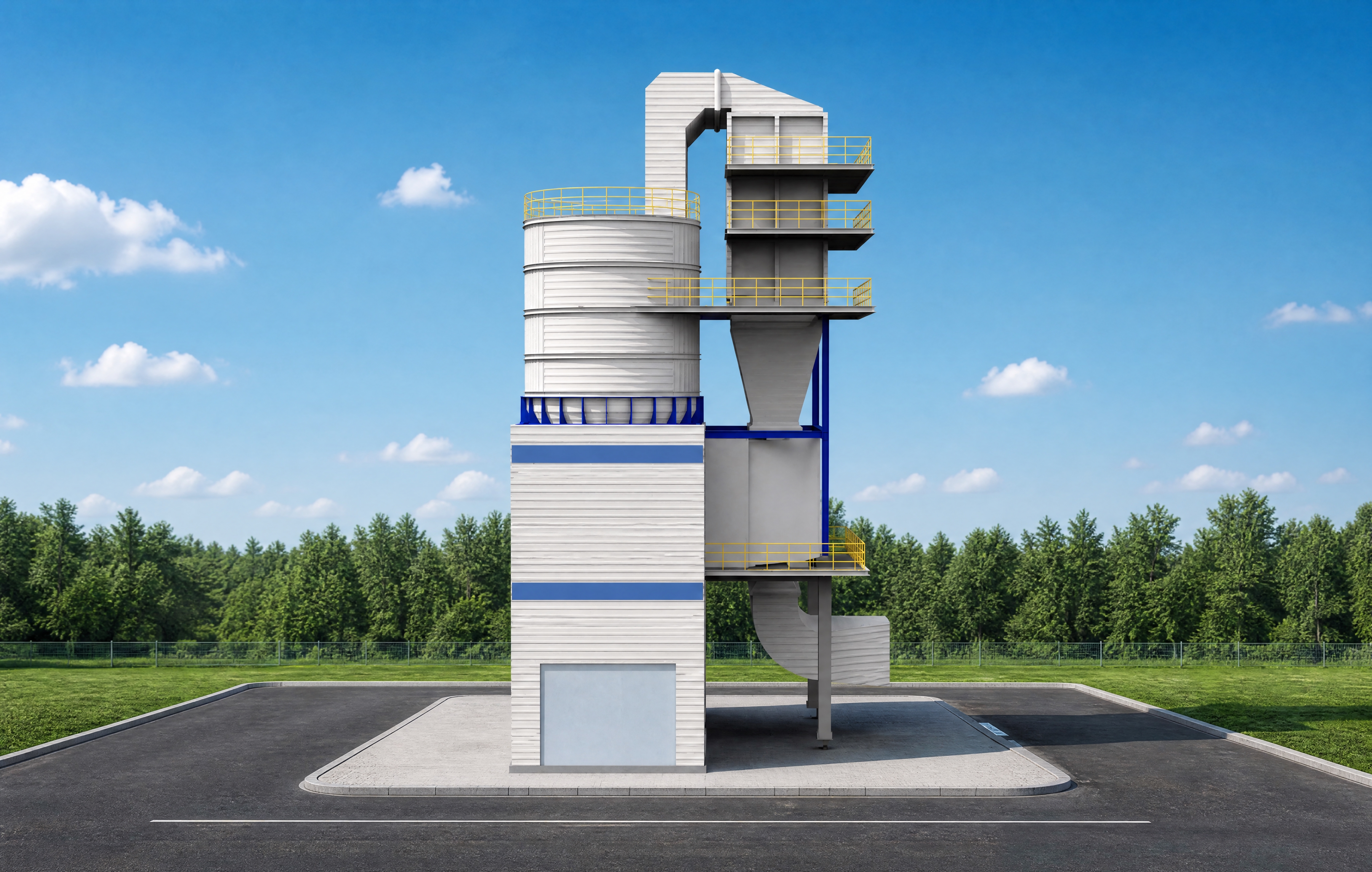 将图中的工业设备单体模型重绘为高质量3D建筑渲染效果图，参考最… - 图片创意预览