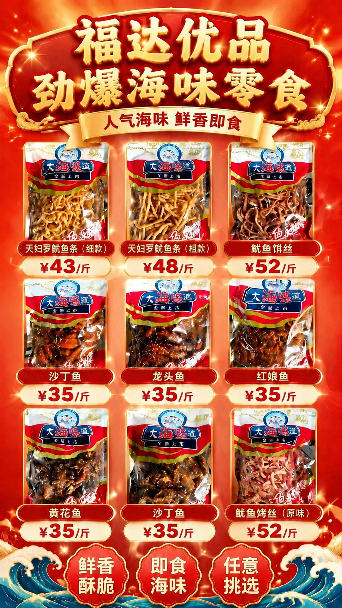 基于上传的价目表海报进行修改：将9款产品的价格标签中，每个价格… - 图片创意预览