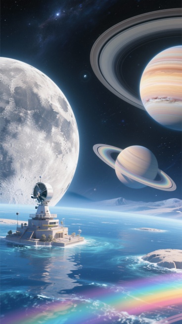 帮我生成20张关于月亮或者星球的图片预览效果