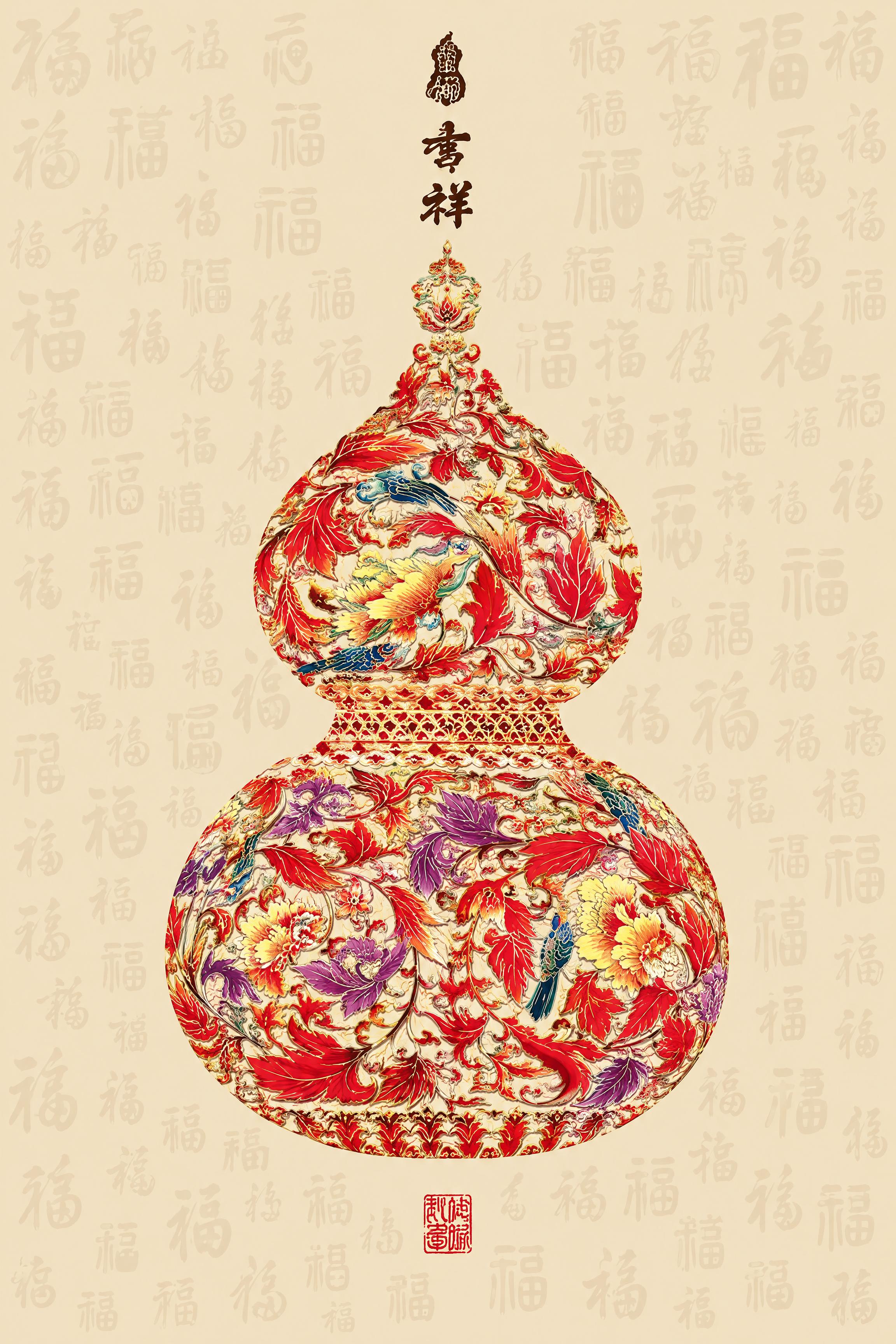 提取这张图片中的门帘图案，用于高清印刷。要求：1. 只保留门帘… - 图片创意预览