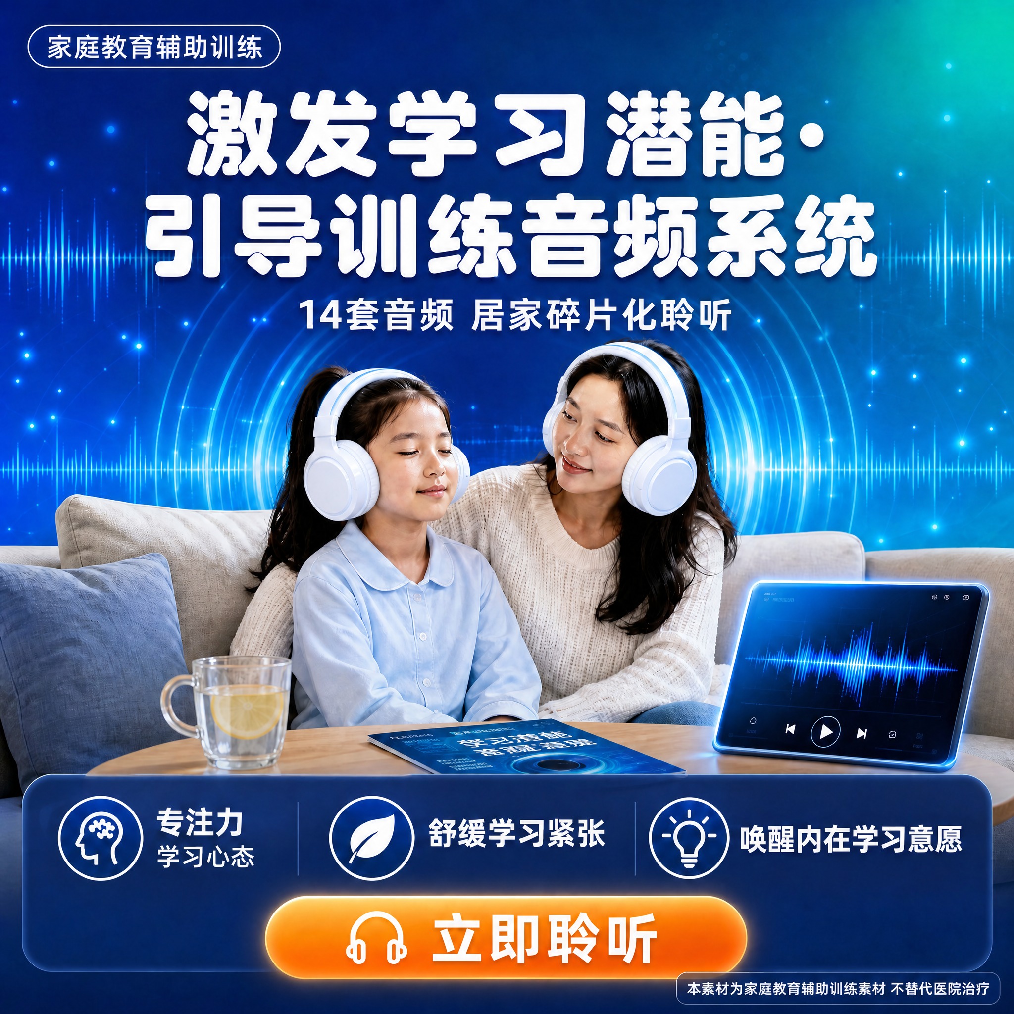 重绘图中母女佩戴的耳机：两副耳机都重新绘制为通体纯白（包括头梁… - 图片创意预览