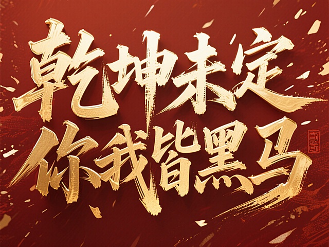 喜庆中式风格，大字鎏金设计，尽显节日豪迈气概。