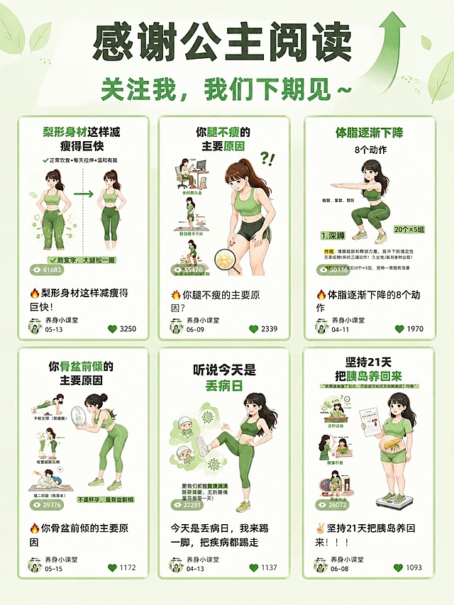 保留图片所有文字和内容不变，更换样式，将整体色调更换为绿色，替换图中所有虚拟人物为全新的虚拟人物形象，保持排版和布局不变