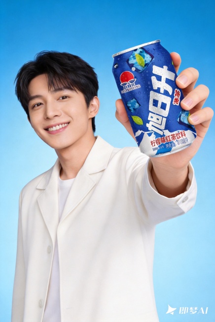 去掉冰山冰块、茶叶、水、冰块上的易拉罐，保留人物，设置为高清晰纯色背景预览效果