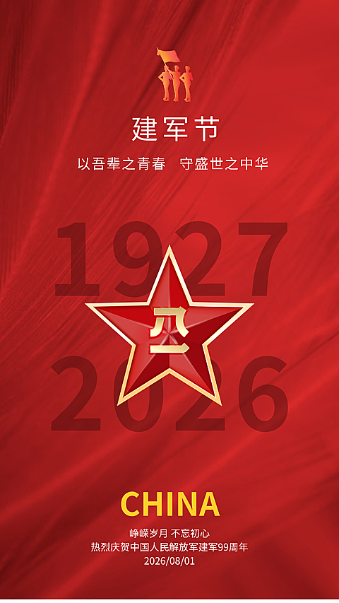 建军节海报