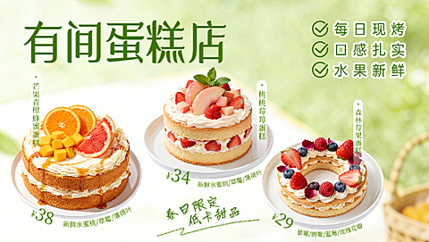 初夏甜品新品上新美团外卖店招海报套件美团店招
