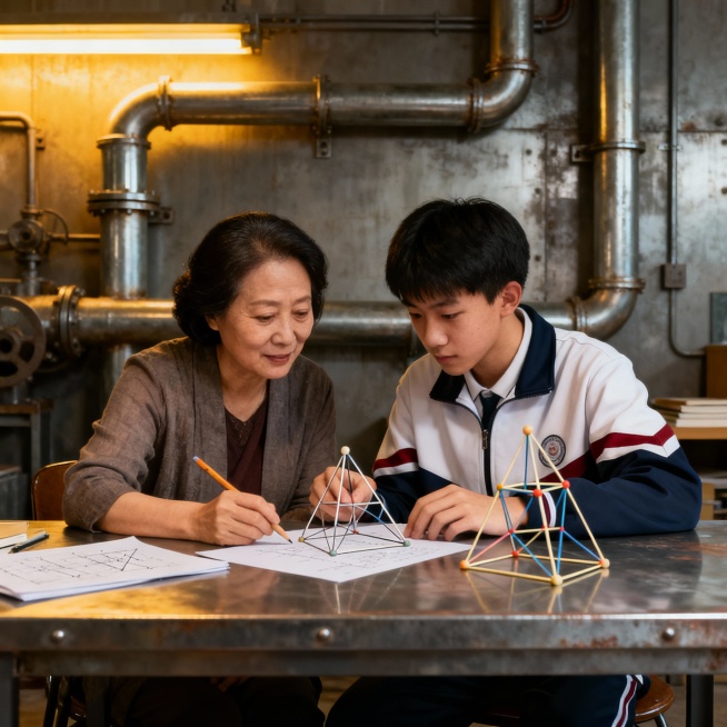 高中家长在辅导15岁的学生高中数学作业，孩子穿着校服，母子或母女，中国人面孔。帮我生成20张预览效果