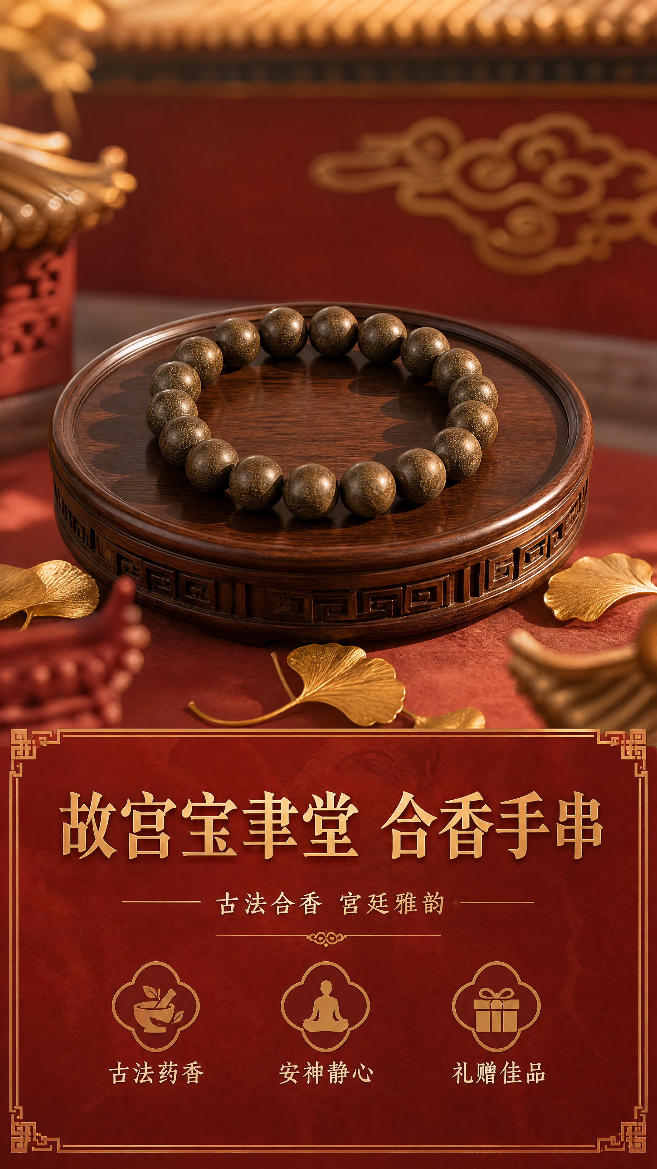 [商品] 使用【图1】沉香合香珠手串；保留18颗圆珠、深棕褐色… - 图片创意预览