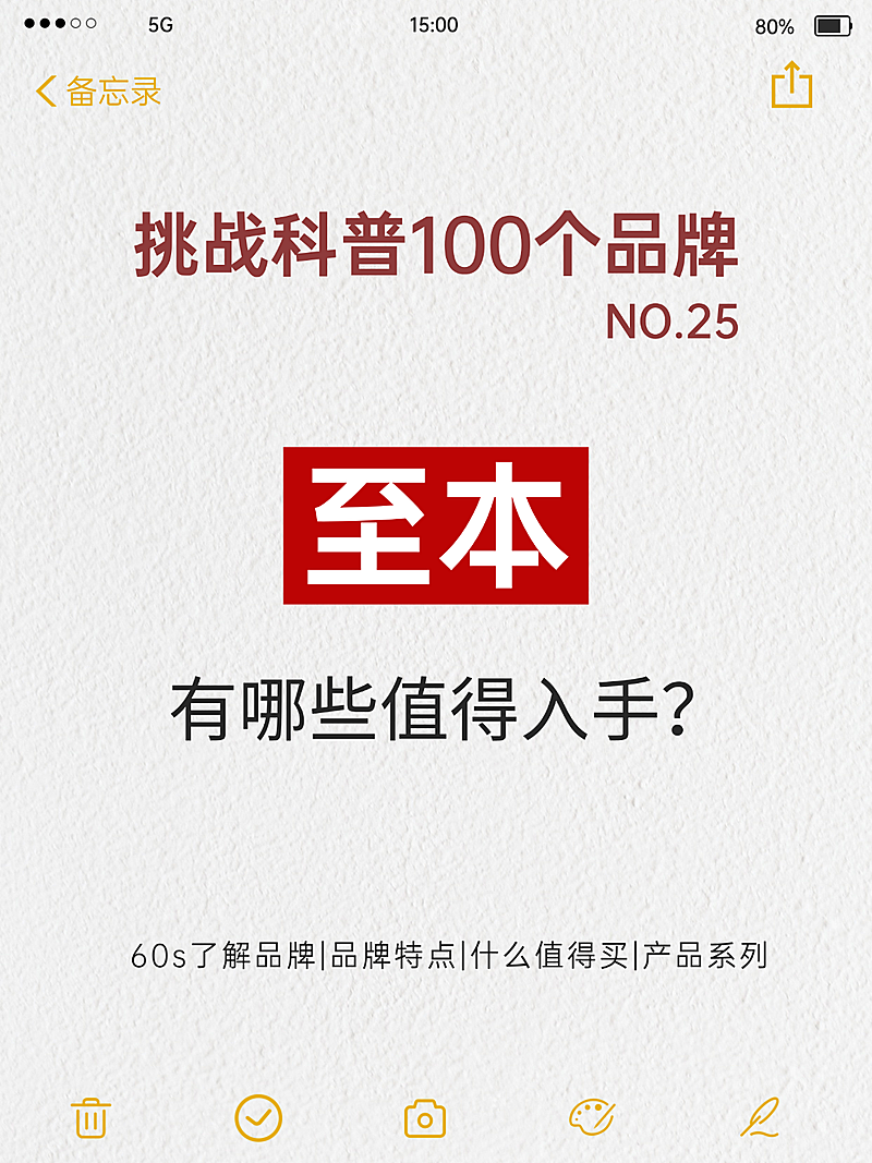 品牌科普备忘录简约大字装小红书封面